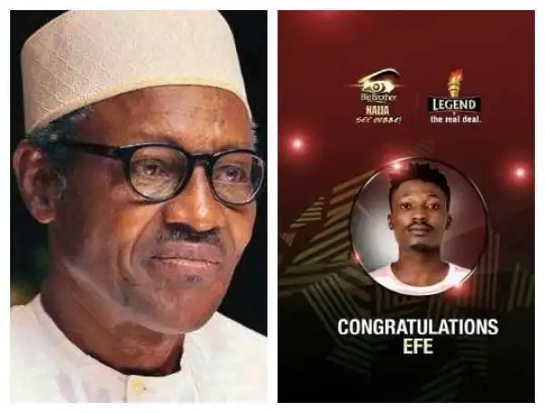 #BBNaija: Presidency reacts to Efe’s victory